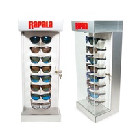 Normark Display Shop sunglasses display, 8 pairs, brushed metal