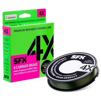 SFX 4X Braid Low Vis Green 135m 0,235mm 13,6kg