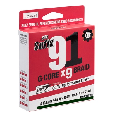 91 Braid Lo-Vis Green 135m 0,148mm 7,2kg