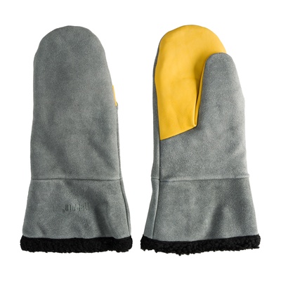 WINTER LEATHER MITTEN FUR